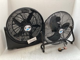 2 X ASSORTED CLARKE AIR FANS IN BLACK: LOCATION - BR2