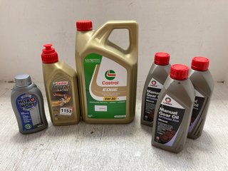 (COLLECTION ONLY) QTY OF ASSORTED OIL'S TO INCLUDE CASTROL EDGE 5W-30 DIESEL & HYBRID ENGINE OIL: LOCATION - BR3