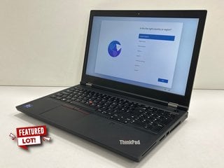 LENOVO THINKPAD P15 GEN 2 512GB LAPTOP: MODEL NO 20YQ001DUK (UNIT ONLY, MINOR COSMETIC IMPERFECTIONS) INTEL CORE I9-11950H @ 2.60GHZ, 16GB RAM, 15.6" SCREEN, NVIDIA RTX A2000 4GB LAPTOP GPU [JPTM1222