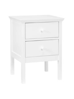 JOHN LEWIS WILTON 2 DRAWER BEDSIDE WHITE RRP £109 (003326062)