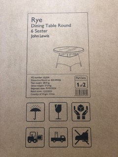 JOHN LEWIS RYE DINING TABLE ROUND 6 SEATER PART 1 OF 2 ONLY RRP £599 (003326287)