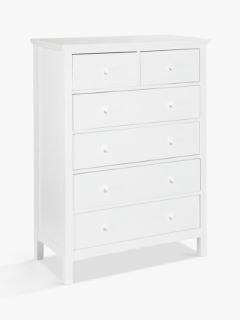 JOHN LEWIS WILTON 4+2 DRAWER CHEST WHITE (003330223) RRP £349