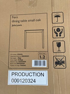 JOHN LEWIS PART COMPLETE FERN DINING TABLE SMALL OAK PART 1 OF 2 ONLY (003331035) RRP £449