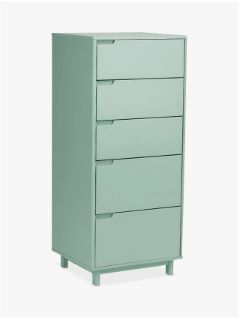 JOHN LEWIS FORMAT 5 DRAWER CHEST GREEN RRP £189 (003333743)