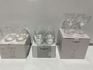 QTY OF ASSORTED THE WHITE COMPANY ITEMS TO INCLUDE SKYE TUMBLER SET OF 4 GLASSES TOTAL RRP £146