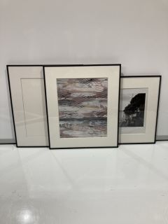 QTY OF THE WHITE COMPANY FINE BLACK LARGE PICTURE GALLERY WALL FRAMES RRP £350