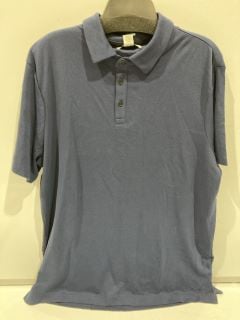 QTY OF ASSORTED CLOTHING ITEMS TO INCLUDE ORVIS EXTRA LARGE DARK BLUE POLO