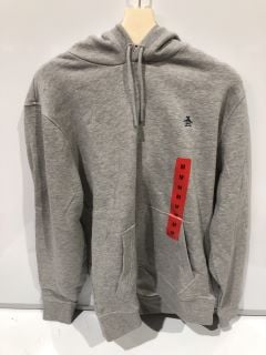 QTY OF ASSORTED CLOTHING ITEMS TO INCLUDE AN ORIGINAL PENGUIN MEDIUM GREY HOODIE