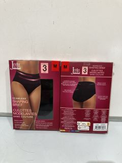 QTY OF ASSORTED CLOTHING ITEMS TO INCLUDE JEZEBEL LINGERIE LARGE BLACK 3-PACK SEAMLESS SHAPING BRIEF