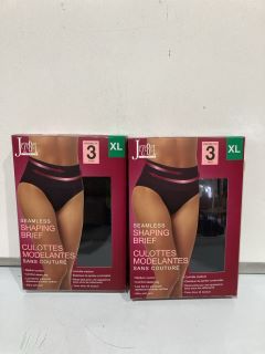 QTY OF ASSORTED CLOTHING ITEMS TO INCLUDE JEZEBEL LINGERIE EXTRA LARGE BLACK 3-PACK SEAMLESS SHAPING BRIEF