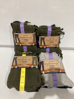 QTY OF ASSORTED CLOTHING ITEMS TO INCLUDE ORIGINAL WEATHERPROOF VINTAGE EXTRA SMALL 5/6 OLIVE AND CHARCOAL 2-PACK YOUTH JOGGERS