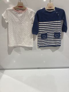 A QTY OF ASSORTED WHITE COMPANY CLOTHING TO INCLUDE ELOISE FLORAL DRESS 5-6 YEARS WHITE TOTAL RRP £410