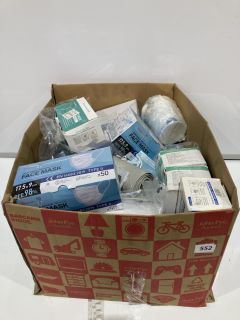 1 X BOX OF ASSORTED ITEMS TO INCLUDE FACE MASKS