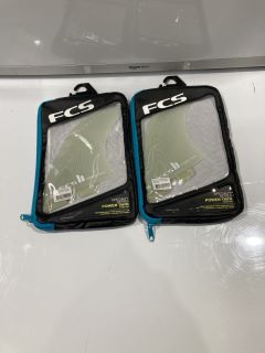 QTY OF  FCS POWER TWIN PG CLEAR RETAIL FINS RRP £240.00