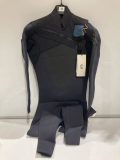 AQUA C-SKINS REWIRED 4:3 MENS GBS CHEST ZIP STEAMER ANTHRACITE/BLACK X/SAFFRON SIZE L RRP £260