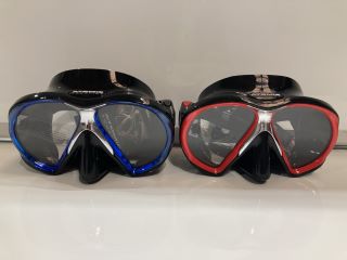 QTY OF ITEMS TO INCH ATOMIC AQUATICS SUBFRAME MASK - BLACK & BLUE (04-0131-00) TOTAL RRP £170