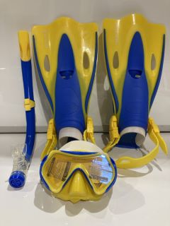 AQUALUNG FINS  SET HERO SN YELLOW/BLUE SIZE S/M