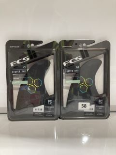 QTY OF ITEMS TO INCLUDE FCS || CI PC BLACK TRI RETAIL FINS SIZE MEDIUM RRP £218