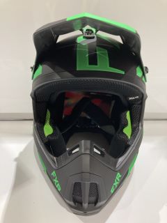 FXR TORQUE TEAM DRIVING HELMET BLACK/LIME ADULT SIZE XL RRP £99.00