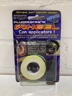 QTY OF ITEMS INCLUDING FLUORESCENTE WHEEL STRIP