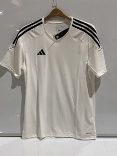 2 INDIVIDUAL MENS ADIDAS SHIRTS SIZE L COLOUR WHITE /BLACK