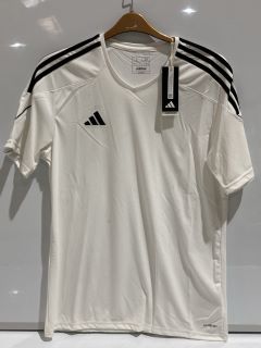 2 INDIVIDUAL MENS ADIDAS SHIRTS SIZE L COLOUR WHITE /BLACK