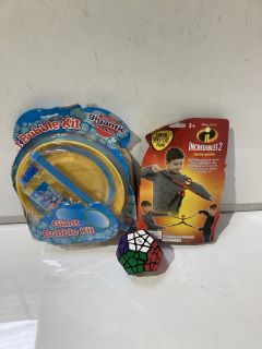 QTY OF ASSORTED ITEMS TO INCLUDE GIANT BUBBLE KIT