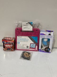 QTY OF ASSORTED ITEMS TO INCLUDE LOGO BOARD GAME, IPAD CASE