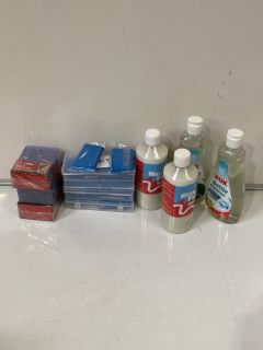 QTY OF ASSORTED ITEMS TO INCLUDE NUK BABY BOTTLE CLEANSER, EK CRYOFUEL NAVY BLUE