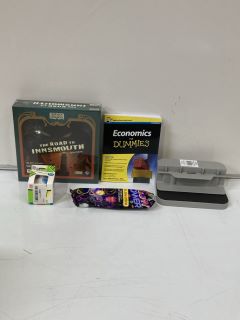 QTY OF ASSORTED ITEMS TO INCLUDE ECONOMICS FOR DUMMIES BOOK