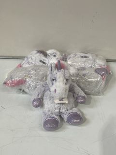 QTY OF ASSORTED MARSHMALLOW UNICORN TEDDIES