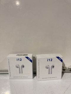 QTY OF ASSORTED I12 TRUE WIRELESS EARBUDS