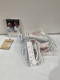 QTY OF ASSORTED ITEMS TO INCLUDE 4-PLUG EXTENSION LEAD