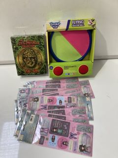 QTY OF ASSORTED ITEMS TO INCLUDE WATER GUNS, MONSTERS INC. COLLECTIBLE