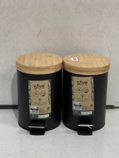 RECYCLED BAMBOO 3L BIN X5