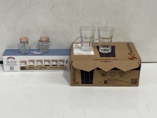 KILNER SPICE JAR SET, BOX OF 10 OZ DRINKING GLASSES