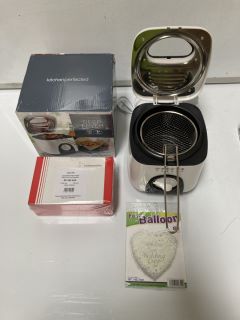 QTY OF ASSORTED ITEMS TO INCLUDE 1L DEEP FRYER, VEGETABLE CHOPPER