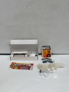 QTY OF ASSORTED ITEMS TO INCLUDE ALUMINIUM SHRIMP/PRAWN PEELER, AUXILIARY CLEANING KIT