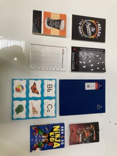 QTY OF ASSORTED ITEMS TO INCLUDE COLLINS NAVY BLUE 2022-23 CALENDAR DIARY, RELAX THE DRUMMER IS HERE BLACK NOTEBOOK