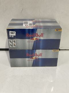 4 X 12 PACK RED BULL 250ML CAN