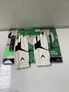 QTY OF CALLAWAY 2 PACK WHITE GOLF GLOVES