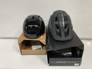 FOX RACING SPEED FRAME PRO BLOCKED HELMET MEDIUM, TO ALSO INCLUDE FLIGHT BIKE HELMET YOUTH BLACK