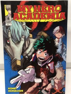 QTY OF ASSORTED SHONEN JUMP COMICS TO INCLUDE MY HERO ACADEMIA VOL 3/4/6