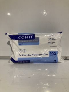 QTY OF CONTI CLEANSING DRY WIPES 100 WIPES PER PACK