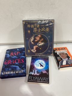 BOX OF ASSORTED BOOKS TO INCLUDE FLYAWAY BY LUCY CHRISTOPHER