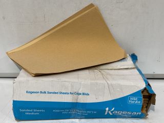 BOX OF ASSORTED ITEMS TO INCLUDE KAGESAN BULK SANDED SHEETS