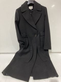 TRENCH & COAT WOMENS BLACK WOOL COAT IN BLACK SIZE 38