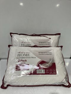 2 ADAM HOME DUCK FEATHER & DOWN PILLOWS 2 PACK