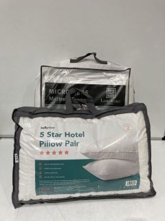 KALLYSLEEP 5 STAR HOTEL PILLOW PAIR TO INCLUDE LAURA SECRET TOPPER - SUPERKING