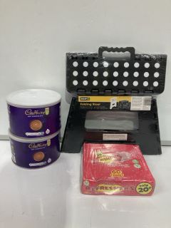 BOX OF ASSORTED ITEMS TO INCLUDE X2 CADBURY HOT CHOCOLATE POWDER 1KG